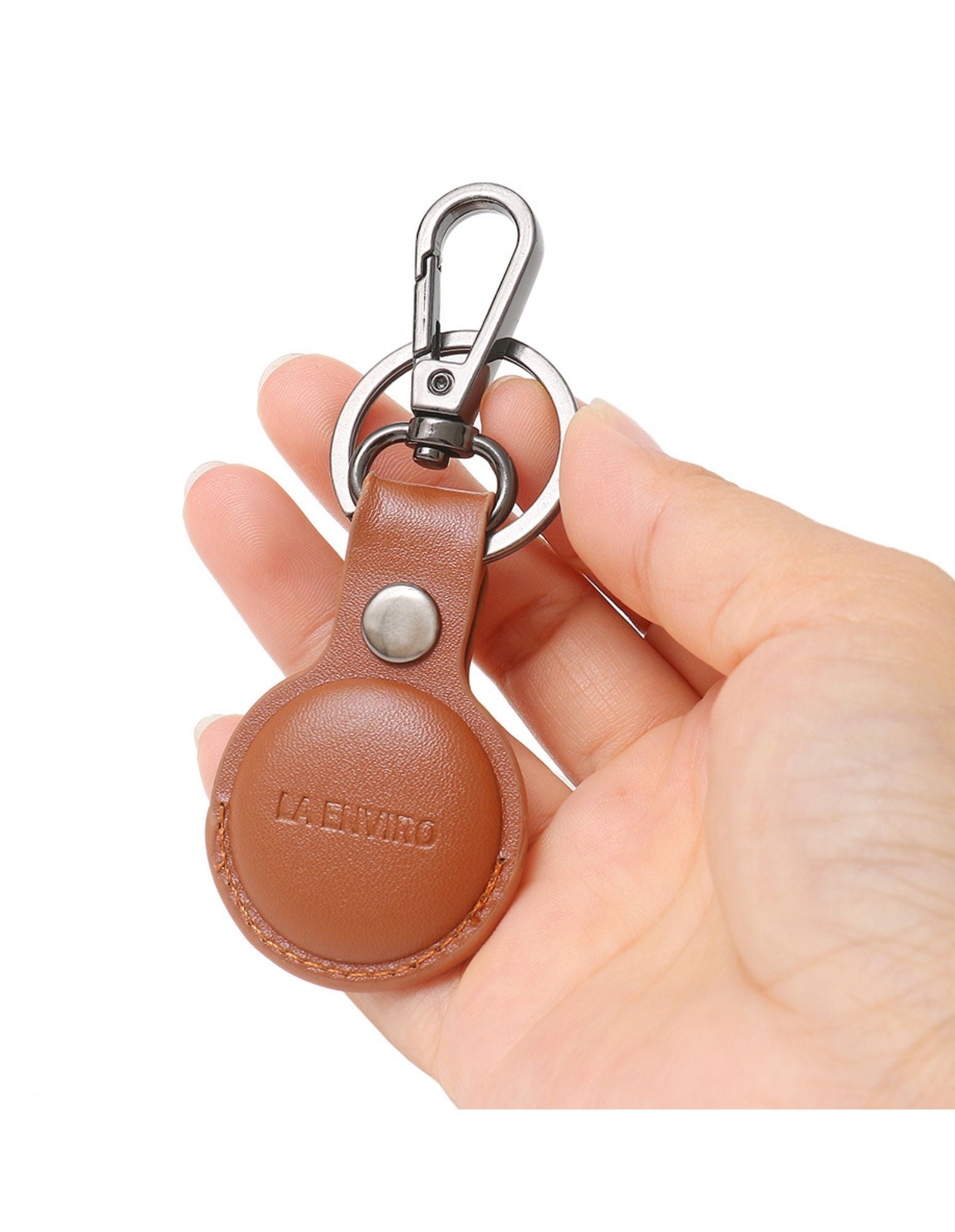 TILBA Airtag Keyring X 2 I Tan
