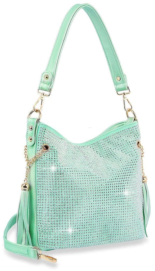 Sparkling Rhinestone Hobo Handbag