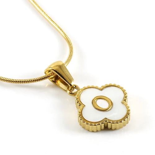 Lucky Clover Stainless Steel Pendant Necklace