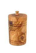 Olive Wood Spice Jar Salt Keeper w/Lid